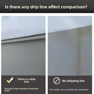 Deflector de Lluvia Metálico para Aleros, Protección Contra Goteo para Balcones/Patios de Apartamentos, Canaletas, Ventanas y Bordes, Decoración - Product Image 4