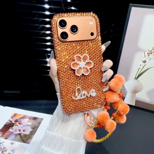 <span class=keywords><strong>Étui</strong></span> de <span class=keywords><strong>téléphone</strong></span> de luxe à paillettes et diamants <span class=keywords><strong>pour</strong></span> iPhone 17 16 15 Pro Max, livraison gratuite avec chaîne, accessoires mobiles - Product Image 3