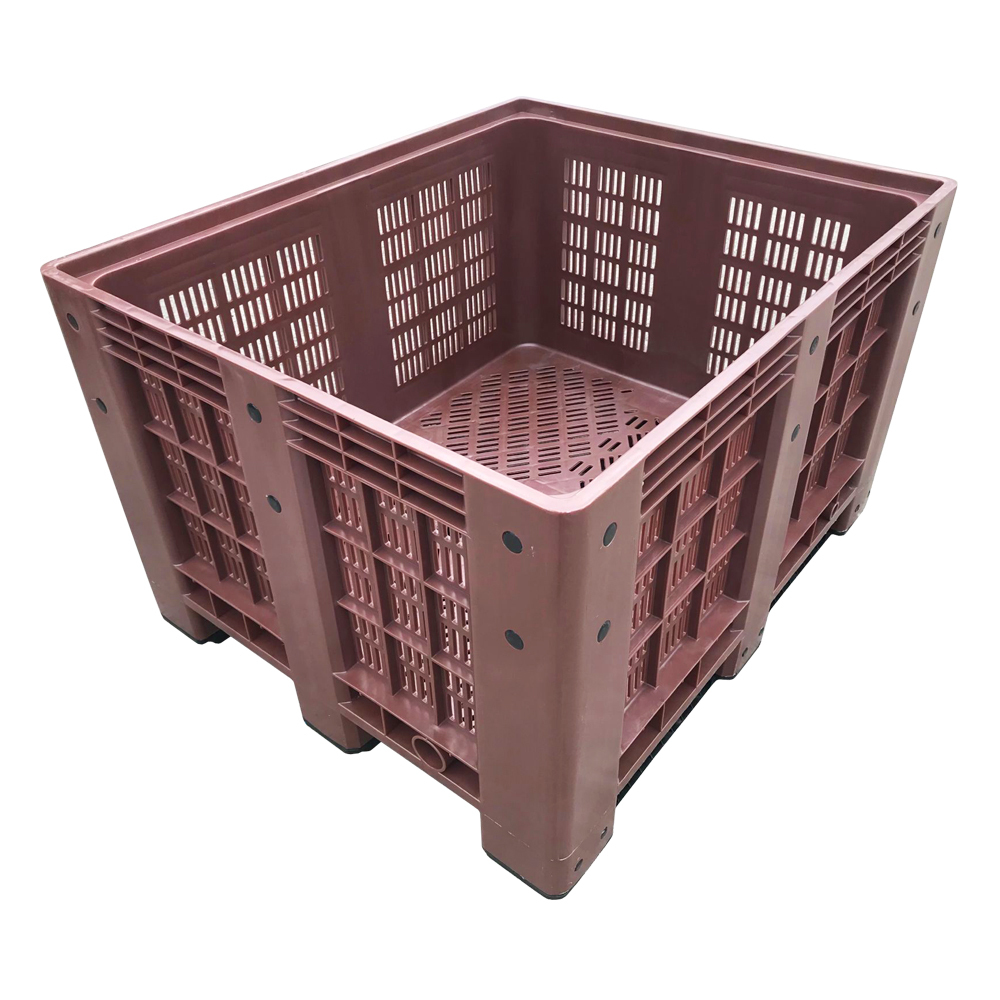 Reclaimed pallet plastic container shipping crate mesh storage bin for warehouse racking