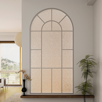 Faux-fenêtre créative verticale fixe de style vintage français, élégante et légère, pour salon et entrée moderne