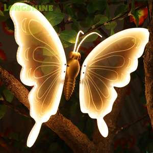Luci Decorative da Giardino a Forma di Farfalla Dinamiche LED Elettriche per Esterni IP65 Impermeabili Alta Resa Cromatica 90 CRI Decorazione Paesaggistica 3D per Parchi - Product Image 1