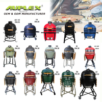 Barbecue au gaz Auplex en céramique de 21 pouces avec rôtissoire, personnalisation, cuisine extérieure, barbecue au charbon de bois, Kamado