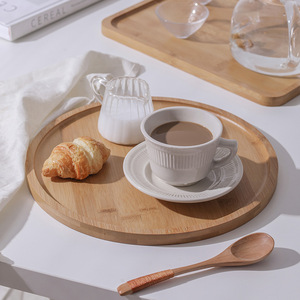 Plateau rectangulaire en bambou de style japonais, plateau de service en bois massif pour café, thé, pain, usage hôtelier - Product Image 2