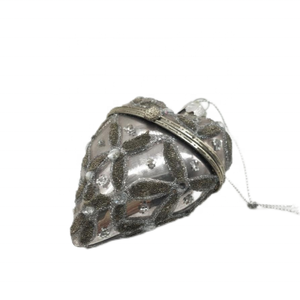 Hot bán thổi có thể mở ra làm đầy giáng sinh thủy tinh tình yêu hình trái tim đồ trang trí bóng bạc thủy ngân món trang sức cho Xmas treo trang trí nội thất - Product Image 2