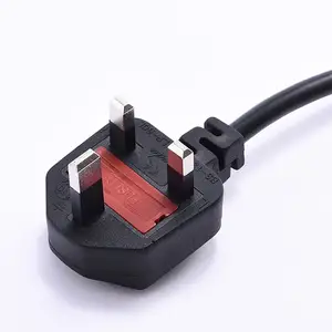 Universal UK IEC Power Kabel Ekstensi 120V Ac Power Cord 3 Pin Plug Socket C13 Adaptor untuk Laptop