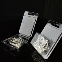Boîte de présentation en plastique transparent jetable personnalisable/en stock avec cintre