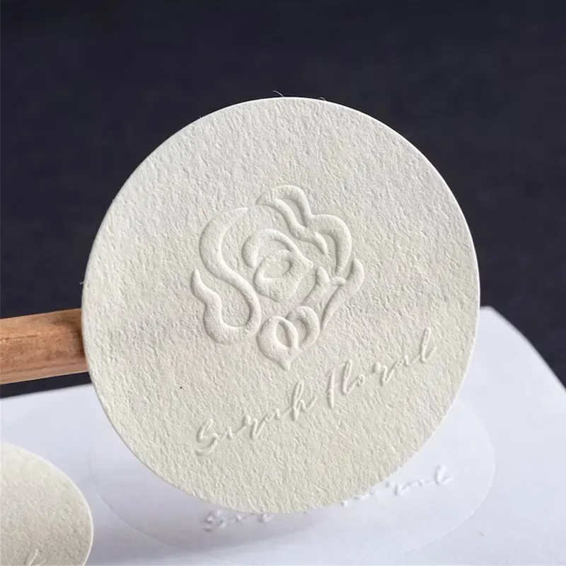 Pegatinas en relieve cuadradas personalizadas profesionales autoadhesivas de calidad superior 3D Bump en relieve marca Logo pegatina de papel
