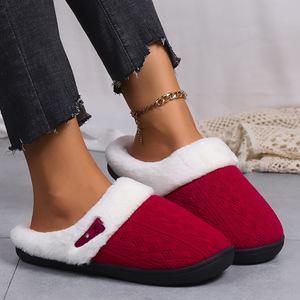 Chaussons d'intérieur unisexes décontractés en caoutchouc, avec logo personnalisé, semelle épaisse, fourrés, confortables, en coton, vente en gros, chauds pour l'été - Product Image 1