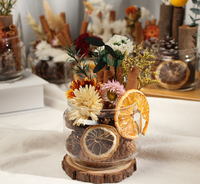 Kit DIY de diffuseur de parfum à bâtonnets de cannelle style Ins, avec fleurs séchées et préservées, ornement de décoration intérieure, cadeau de fêtes