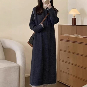 <span class=keywords><strong>Manteau</strong></span> <span class=keywords><strong>gris</strong></span> tricoté de luxe à capuche zippée et bretelles spaghetti, longueur moyenne, pour femme, automne-hiver, superbe et tendance, <span class=keywords><strong>coupe</strong></span> <span class=keywords><strong>droite</strong></span> - Product Image 2
