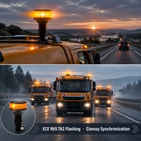 TA2 SAE J845 Doppelt Zertifizierter Mini-Beacon IP6K9K 36 LED Flexibles Rohr 12-24V Bernstein Blau Grün -30 ° C bis 50 ° C 3 Jahre Garantie