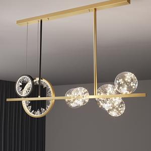 工場価格 モダンラグジュアリー ゴールドクリスタルシャンデリア LEDリモコン付き ホテル レストラン キッチンアイランド ガラスペンダントライト - Product Image 5