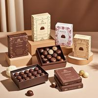 Boîtes à truffes vides de qualité supérieure, couvercles, faveur de mariage, invitation, boîte d'emballage carrée imprimée en gros pour chocolat