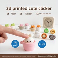 Jouet anti-stress imprimé en 3D, bouton en forme d'animal mignon, pendentif porte-clés apaisant et réducteur de stress, fabriqué en Chine