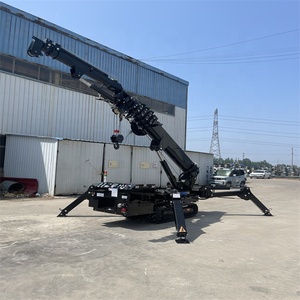 3t Spider <span class=keywords><strong>Crane</strong></span> Crawler tự hành cần cẩu điều khiển từ xa Telescopic Boom 360 độ xoay hẹp không gian nâng - Product Image 5