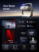 Proyector Inteligente Portátil XGIMI Elfin Flip Plus 1080P con Diseño Plegable, Google TV y Corrección Automática para Apartamentos y Dormitorios