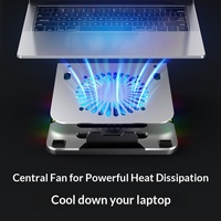 Laptopstandaard Radiator Koelbasis Desktopcomputerbeugel Game Stille aluminium koellichaam met ventilator RGB Draagbaar