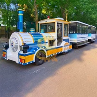 Train électrique sans rails pour enfants, attraction très populaire pour parcs d'attractions, centres commerciaux, grande taille, en acier