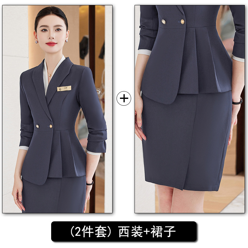 gray suit skirt