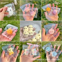 Kippenfiguurtje voor stressverlichting, mini-knijp-speeltje, langzaam terugverend, kleiachtige textuur, realistisch dierenontwerp, BaBo kippenbedel, plastic