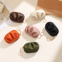 Porte-monnaie et porte-cartes mini sac à double fermeture éclair avec porte-clés grande capacité pour écouteurs, rouge à lèvres, maquillage et monnaie