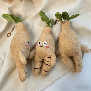 Best-selling Cute Cartoon Ginseng Keychain Plush Doll Claw Machine Toy Couple's Bag Accessory Creative Wholesale Pendant