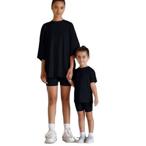 Tenues assorties maman et moi, vêtements pour fillette, ensembles de shorts de cyclisme pour filles, été 2022 - Product Image 2