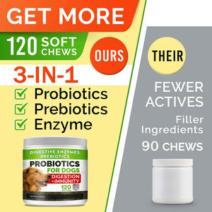 OEM ODM 3 en 1, golosinas probióticas, comida para perros adultos, mascotas grandes, ayuda saludable, salud digestiva y alivia la diarrea - Product Image 3