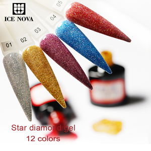 Esmalte <span class=keywords><strong>de</strong></span> <span class=keywords><strong>Gel</strong></span> ICE NOVA Star Diamond, 12 Colores, Esmalte <span class=keywords><strong>de</strong></span> <span class=keywords><strong>Gel</strong></span> Brillante Reflectante Disco, Sin Hema, Brillo Intenso, Marca Privada, Esmalte <span class=keywords><strong>de</strong></span> <span class=keywords><strong>Gel</strong></span> UV - Product Image 5