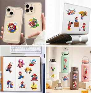 Autocollants pour bouteilles d'eau, enfants et adolescents, <span class=keywords><strong>Mario</strong></span>, jouets imperméables, autocollants en vinyle pour téléphone portable, chapeau, dessin animé, frères et sœurs - Product Image 5