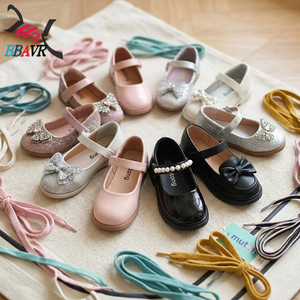 Mixed Girl Princess Baby <b>Shoes</b> Fashion Bow <b>Soft</b> Soled PU Upper PVC Midsole Single <b>Shoes</b> Wholesale - Product Image 3