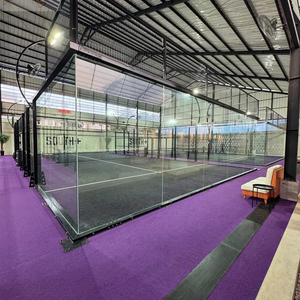 EXITO Compra Cancha de Pádel Panorámica Completa para Construcción de Clubes, Tubo Galvanizado en Caliente, Vidrio Templado de 12 mm, Verificado EX004 CE/FIP - Product Image 3