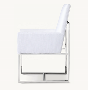 <span class=keywords><strong>GRANNT</strong></span> Posmoderno Interior Cocina Comedor Conjunto Hotel Restaurante Banquete Comedor Sillón de comedor de tela de acero inoxidable - Product Image 2