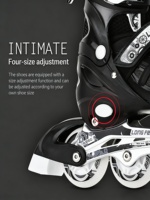 Patins à roues alignées professionnels Ruidongle pour slalom et freestyle, ajustables, pour figures plates et décoratives, usage spécial pour l'entraînement des entraîneurs