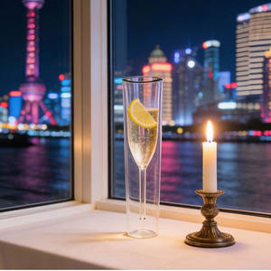 Verre à cocktail/vin en borosilicate <span class=keywords><strong>de</strong></span> haute qualité, verre à pied, verre à <span class=keywords><strong>champagne</strong></span> créatif transparent à double paroi - Product Image 6