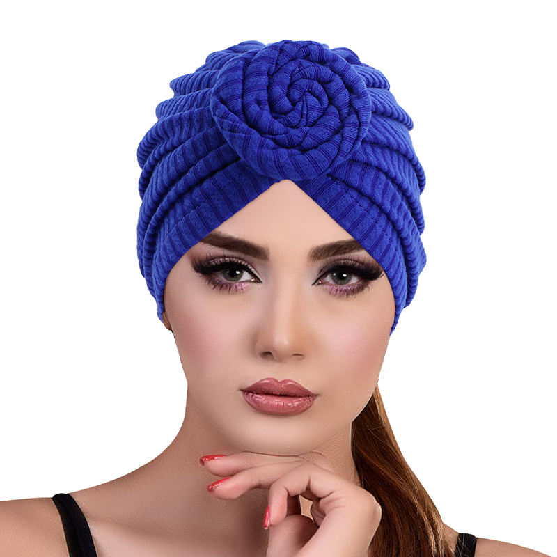 Hot Women Knotted Plain Top Knot Turban Hat Spring Autumn Wear - Main Image