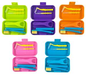 Portable maison gomme <span class=keywords><strong>ortho</strong></span> étui de retenue orthodontique soins bucco-dentaires voyage pliable kit de brosse dentaire interdentaire - Product Image 2