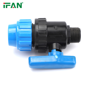 IFAN bán buôn PN16 HDPE Ống lắp 1/2 " - 2" chủ đề nam HDPE bóng van <span class=keywords><strong>PE</strong></span> thủy lợi nén phụ kiện - Product Image 4
