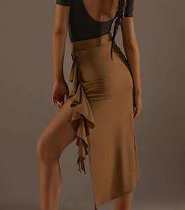 Falda <span class=keywords><strong>de</strong></span> Baile Latino con Abertura Lateral y Top Sexy sin Espalda para <span class=keywords><strong>Mujer</strong></span>, <span class=keywords><strong>Ropa</strong></span> <span class=keywords><strong>de</strong></span> Actuación para Rumba, Samba, Chachachá, <span class=keywords><strong>Tango</strong></span>, Disfraz <span class=keywords><strong>de</strong></span> Baile - Product Image 5