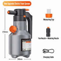 Pulvérisateur de mousse sans fil portatif pour lavage de voiture 2000 ml, à batterie, pour le detailing intérieur/extérieur et l'entretien des plantes