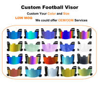 Visière de football double usage pour jeunes, noire, protection oculaire pour casques de football américain, en ABS et PC, ajustement universel