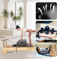 Prix de gros : Équipement de fitness Pilates, Reformer en bois de chêne et en métal, pour la musculation du tronc, matériel de fitness pour salles de sport