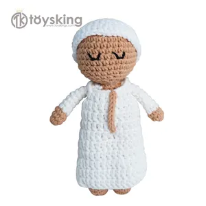 Eid Al-Adha Ramadan Gift Gebreide Amigurumi Gehaakt Speelgoed Moslim Hijab Islam Pop 100% Handgemaakte Gehaakte Mousseline Baby Geschenken