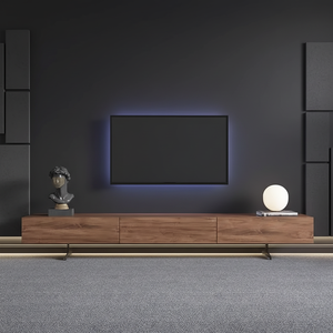 <span class=keywords><strong>Meuble</strong></span> <span class=keywords><strong>TV</strong></span> <span class=keywords><strong>suspendu</strong></span> minimaliste en bois écologique de luxe moderne avec plusieurs tiroirs, adapté aux salons et appartements - Product Image 6