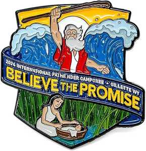 Camporee personalizable de la Iglesia Adventista del <span class=keywords><strong>Séptimo</strong></span> Día para Pin de solapa Modelo internacional Técnica de chapado en metal troquelado - Product Image 2