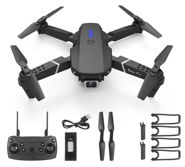 E88 Pro Drone With Wide Angle 4K Dual Camera Height Hold Wifi RC Dron Foldable Pocket Mini Drone Gift Toy Drone RTF