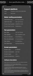 Bão con thú <span class=keywords><strong>CPU</strong></span> nước mát <span class=keywords><strong>CPU</strong></span> nước mát chất lỏng mát mát cho Intel lga1851/1700/115x/1200/20XX/AM5/AM4 - Product Image 6