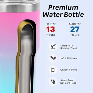 Promotional 20oz 30oz Stainless Steel Drinkware Custom Color Sweat-Proof Body Tumbler Dishwasher Safe Vacuum Water <b>Bottles</b> - Product Image 5