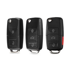 10X 2/3/4 Buttons For VW Passat Polo Golf Touran Bora Ibiza Leon Octavia Fabia Folding Car Key Shell Housing Case Remote Case