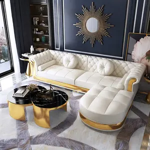 MIDOSO Set Sofa Modular Rumah Mewah Modern Mebel Sofa Ruang Tamu Bentuk L